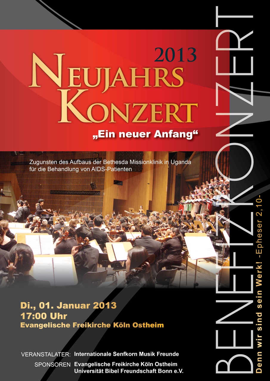 Neujahrskonzert am 1. Januar 2013 in der Evangelischen Freikirche Köln-Ostheim